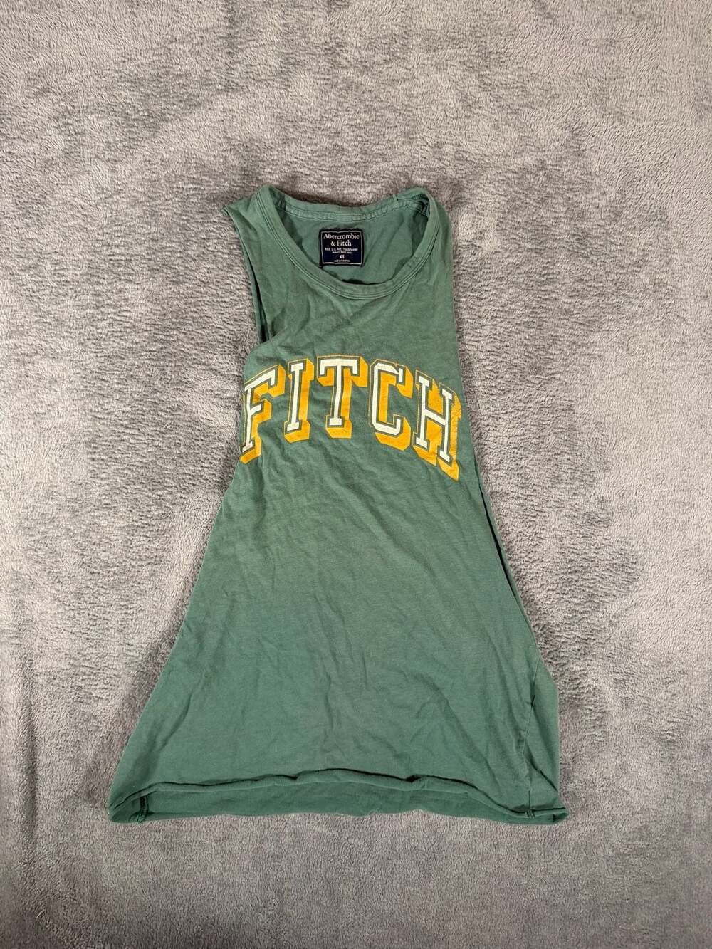 Abercrombie & Fitch Muscle Tank Top Size XS Green Logo